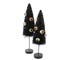 Bethany Lowe 11.0 Inch Eerie Eyeball Bottle Brush Tree Halloween Tree Ornament Set , Halloween Decor Set Of 2 Glittered